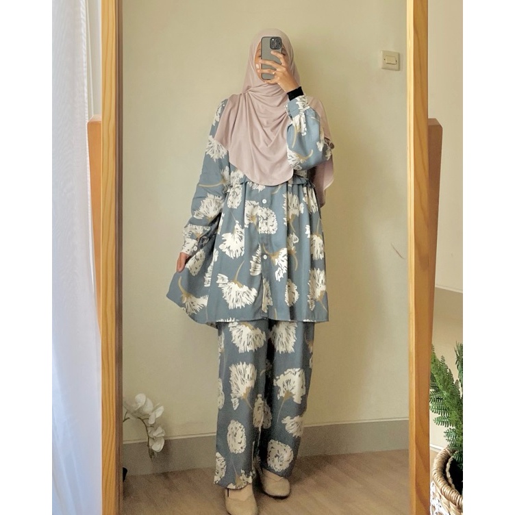 KODE F18N Auraquina  Yura Set  One Set Setelan Rayon Piyama