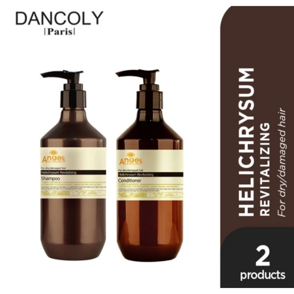 

PAKET BUNDLING DANCOLY ANGEL HELICHRYSUM SHAMPOO 400ML + HELICHRYSUM CONDITIONER 400ML (FOR DRY AND DAMAGED HAIR)