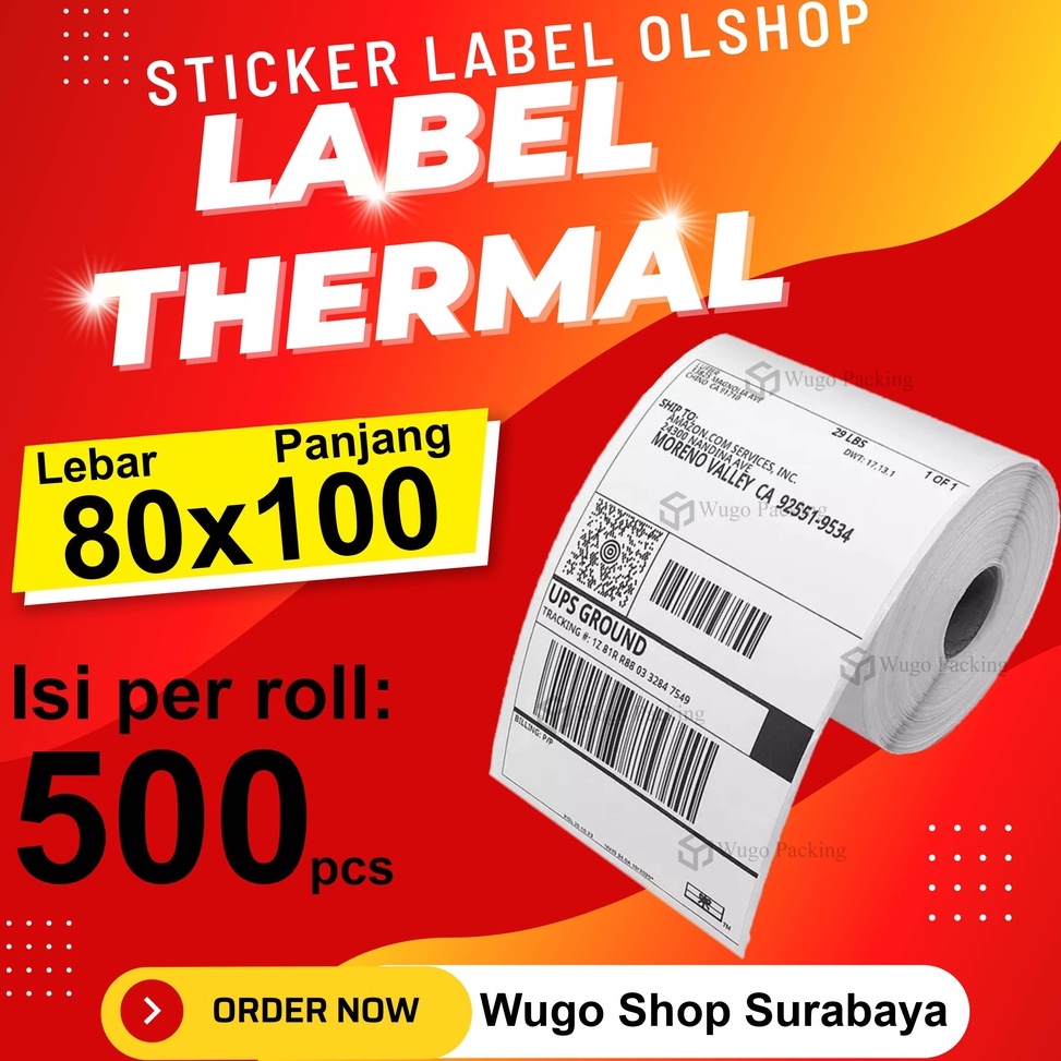 

KODE I26X LABEL THERMAL 8 X 1 mm isi 5 pcs KERTAS STICKER DIRECT THERMAL