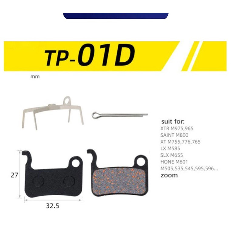 Toopre TP-01D Kampas Rem Brake Pad Shimano XTR M975 Saint XT SLX Hone
