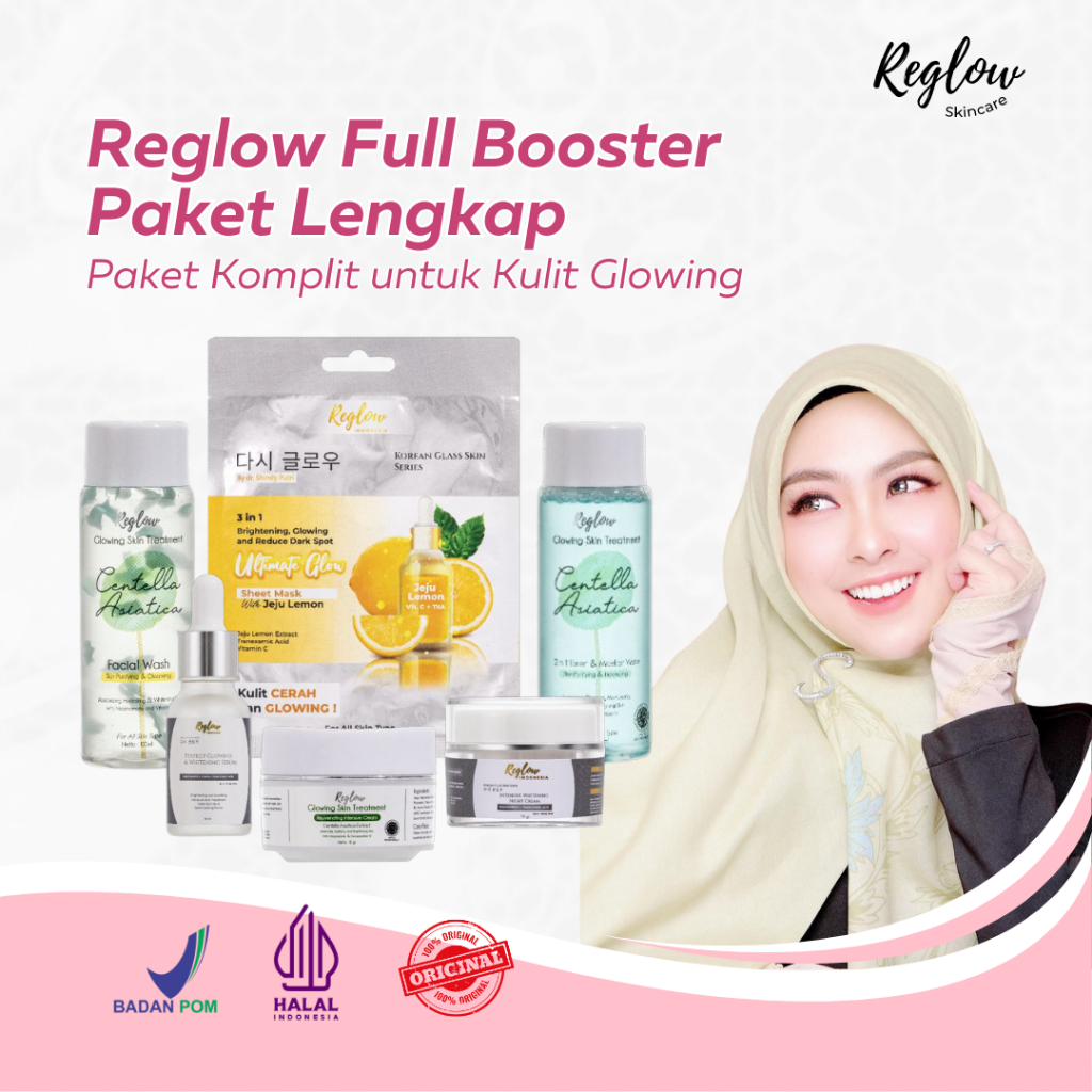 Reg Glow Skincare Original Paket Lengkap Murah Untuk Flek Acne Wajah Glowing Bruntusan Berminyak dan