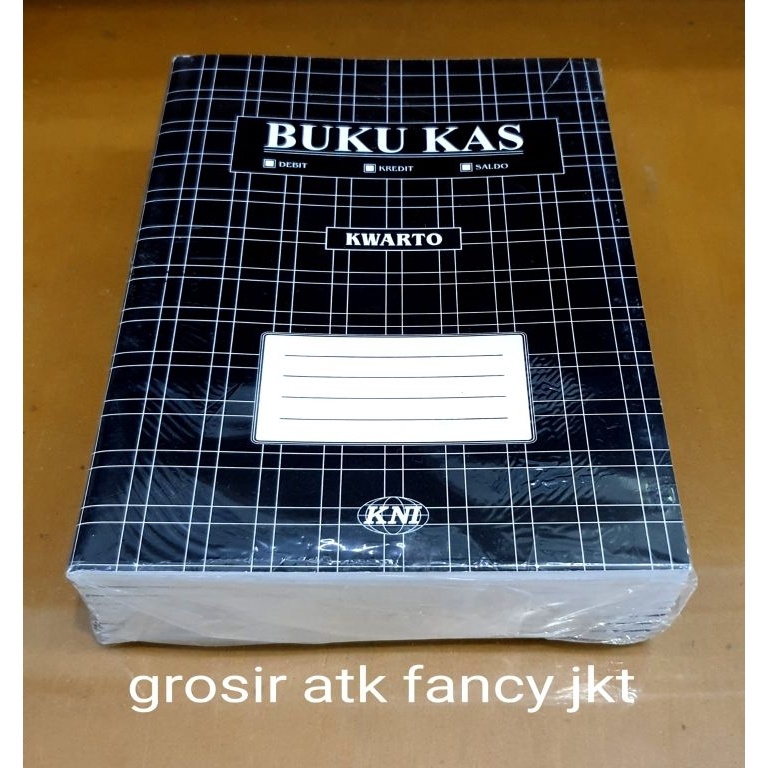 

KODE T25F 1 buku Buku Kas KNI Hitam Debit Credit Saldo Kwarto Quarto Kuarto 21 x 16 cm