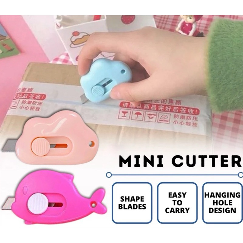 Cutter Mini Lucu Model Awan & Dolphin/ Cutter Paket