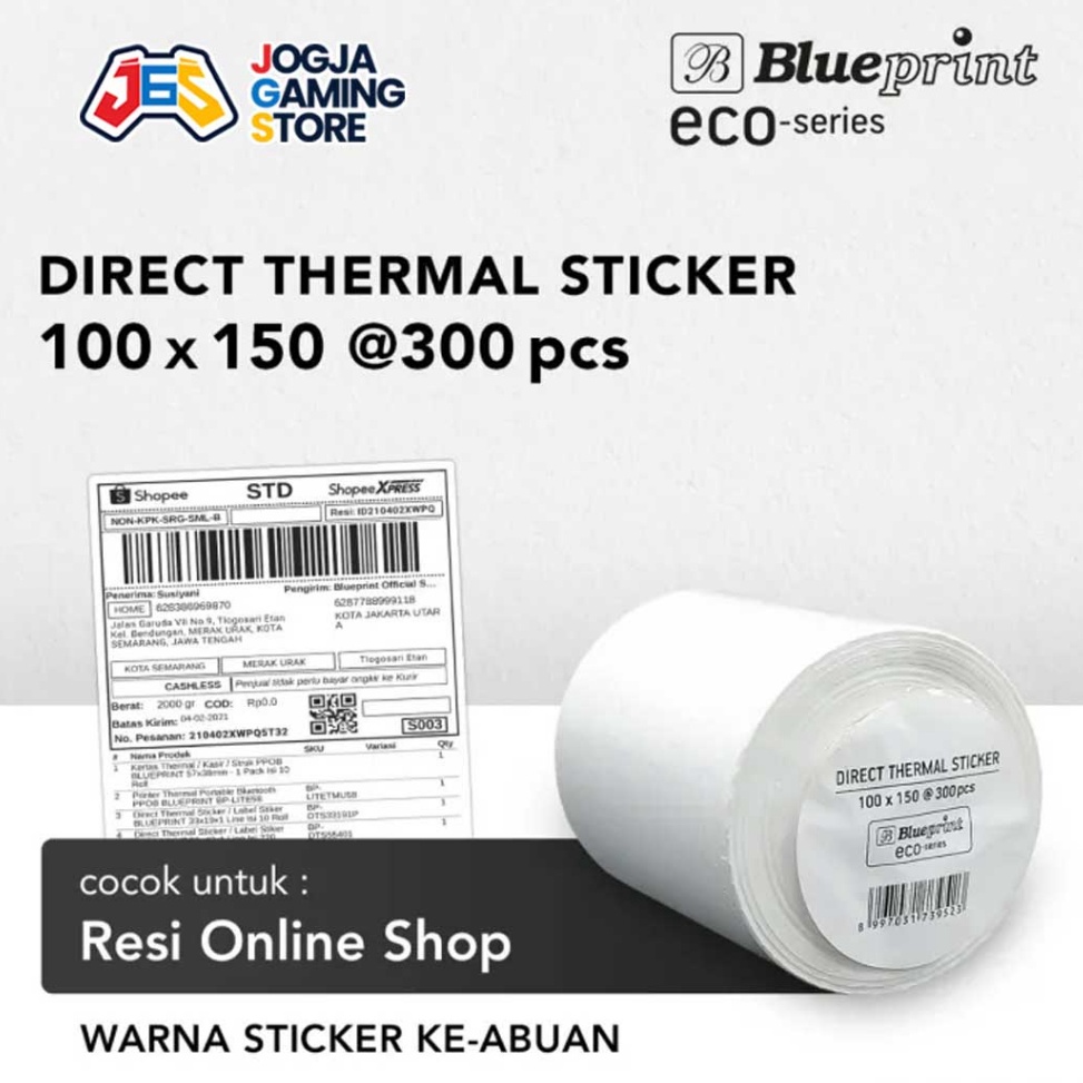 

KODE K77F Direct Thermal Sticker Label Resi Blueprint ECO 1x15 mm 3 pcs