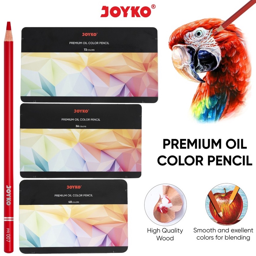 

KODE B17X Pensil Warna Joyko CPTC126 Premium Oil Color Pencil 48 Warna