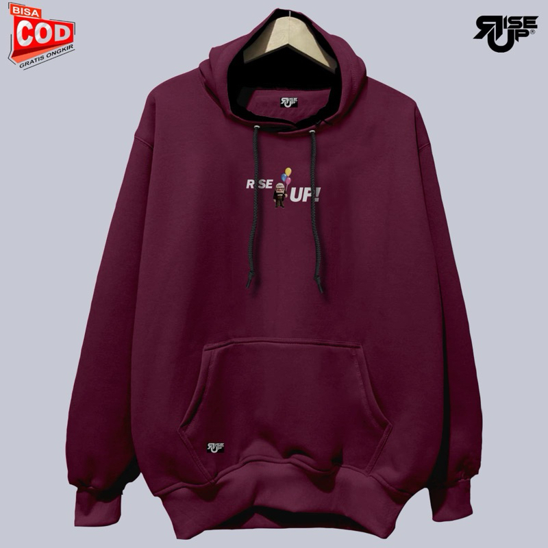 Hoodie Authentic List Rise Up Balon Pria Wanita Distro Murah  Authentic Baru 2024 Unisex