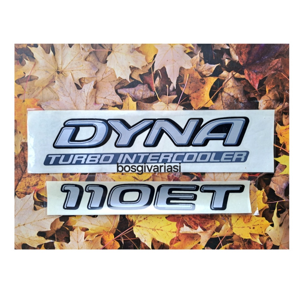 stiker dyna turbo intercooler 110et 1set / stiker mobil truk dyna 110et / stiker dyna 110et / stiker