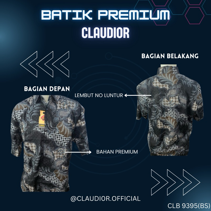 Kemeja Batik Claudior Bigsize Original 100% CLB9395(BS)