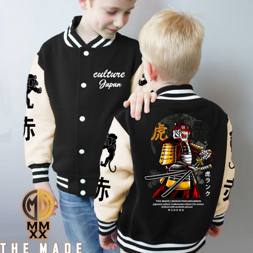 KODE N28T Jaket Varsity Anak 715 Tahun Motif Naga Yakuza Japan Culture x Indonesia Culture Jaket Bas