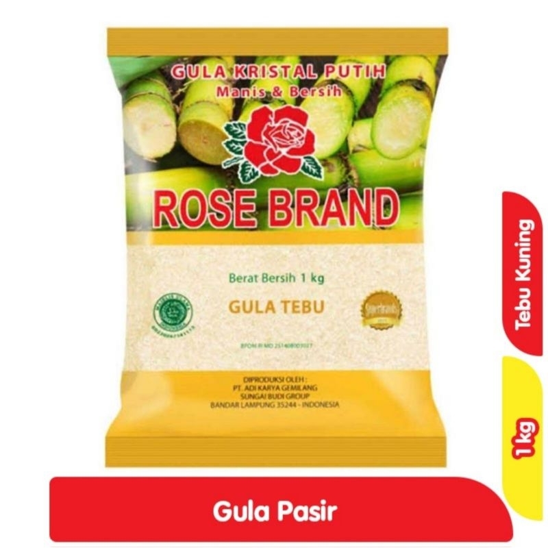 

Rose Brand Gula Pasir Tebu Kuning 1Kg