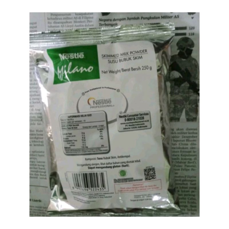 

Nestle Milano Susu Bubuk Skim 250g