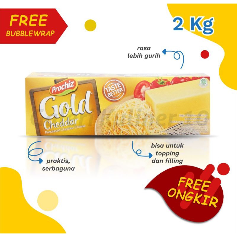 

KEJU PROCHIZ GOLD 2KG / KEJU PARUT / KEJU EMINA SHRED 2KG/ KEJU CHEDAR 2KG