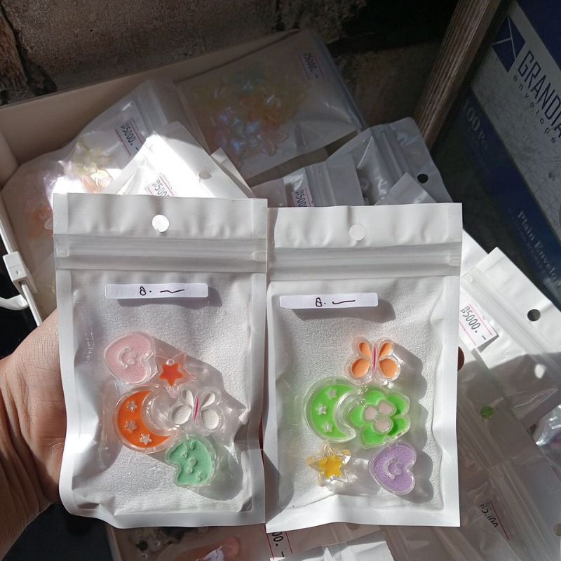 manik akrilik kaca bening mix model