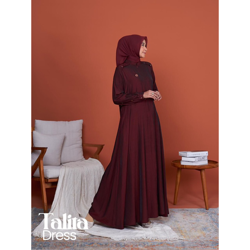 Talita dress by marevi/gamis premium mewah/bisa cod