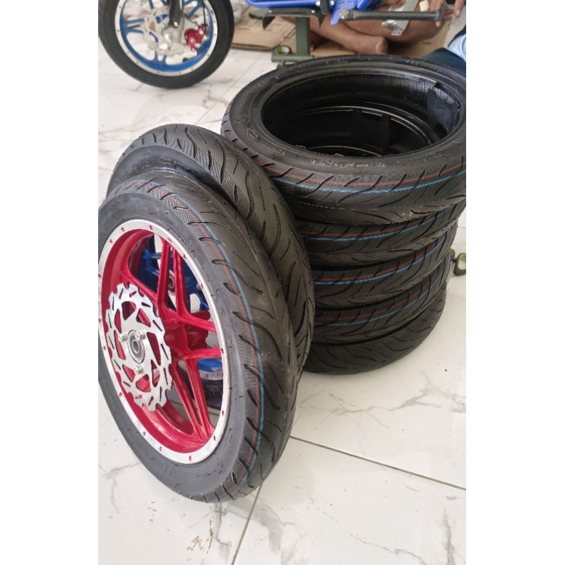 ban luar mini trail batik aspal ukuran 10x2.50)atau 60/100-10....model aspal joss...kualitas tubbles