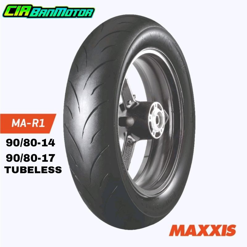 BAN MOTOR MAXXIS MA-R1 90/80 RING 14 & RING 17 TUBELESS SOFT COMPOUND