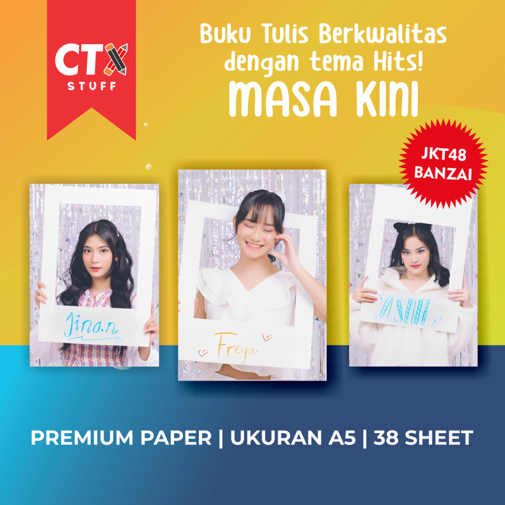 

JKT48 BANZAI Buku Tulis A5/Buku Tulis Custom Cover/Buku Tulis Unik/Buku Tulis Lucu/Buku Tulis Cute/Buku Tulis Anak/Buku Tulis Sekolah/Buku Tulis JKT48/Photo Card JKT48/PC JKT48