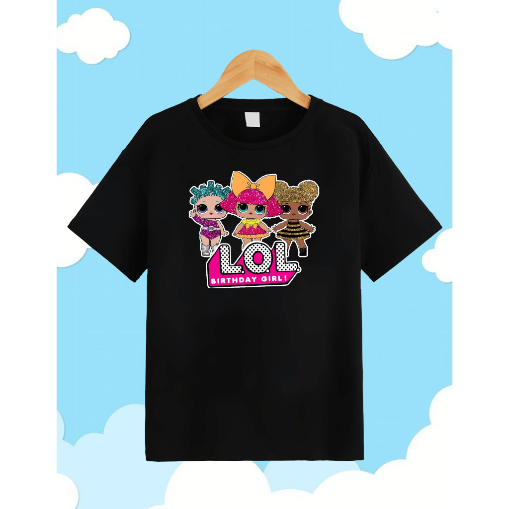 Baju Kaos Anak Baju Kaos Distro Sablon Gambar LOL Logo Anak Kaos Anak Perempuan / Kaos Anak Laki-Lak