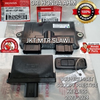 35141-K2F-N91 scu+ecu 1set scoopy prestige 2023-2024 keyless ori honda ahm, asli honda ahm