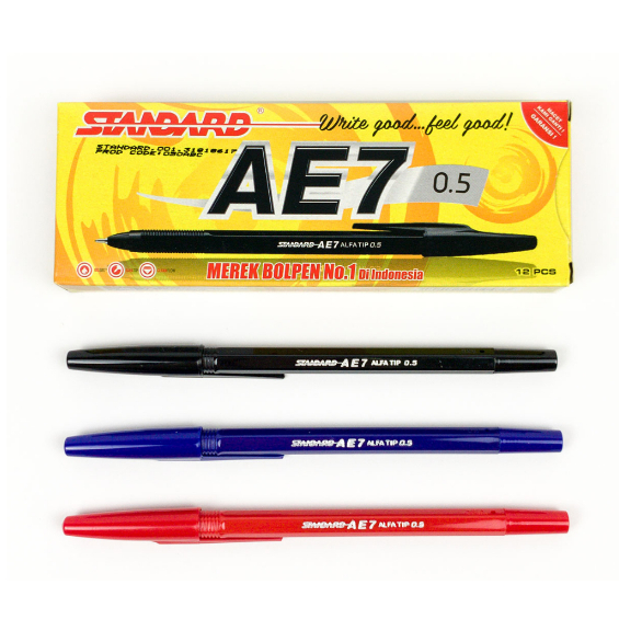 

Pulpen / Pen Standard AE7 / Pulpen Standard Murah / HITAM - 1 LUSIN