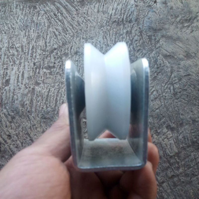 Roda pagar nilon 7cm siku, roda nilon siku