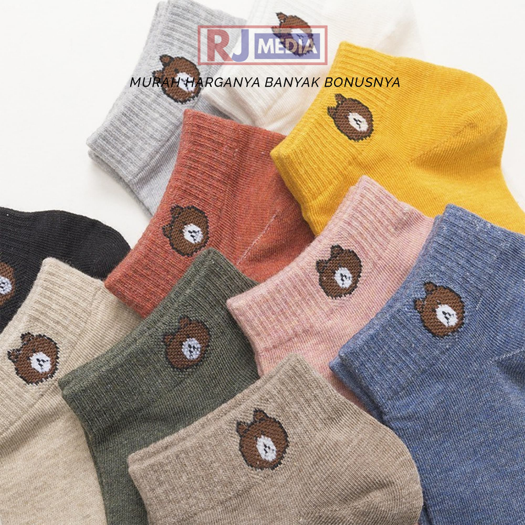 Kaos Kaki Pendek Polos Pria Wanita Bahan Lembut Warna Hitam Abu Putih Tidak Ketat Nyaman Adem Saat D