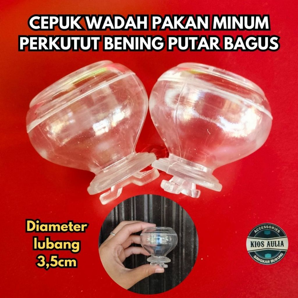 ECER CANGKIR KUTUT BAGUS CEPUK PERKUTUT SANGKAR BURUNG JEPIT MODEL PUTAR BENING