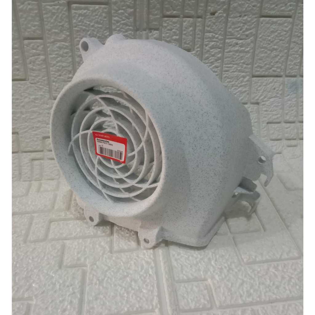 cover kipas beat carbu putih doff + glitter cover fan motor beat