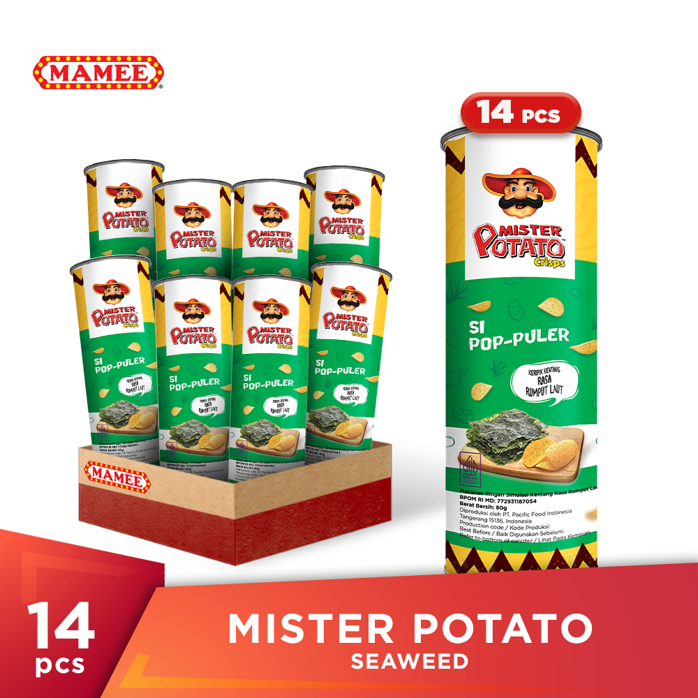 

Mister Potato Crisps Seaweed 80gr -14pcs