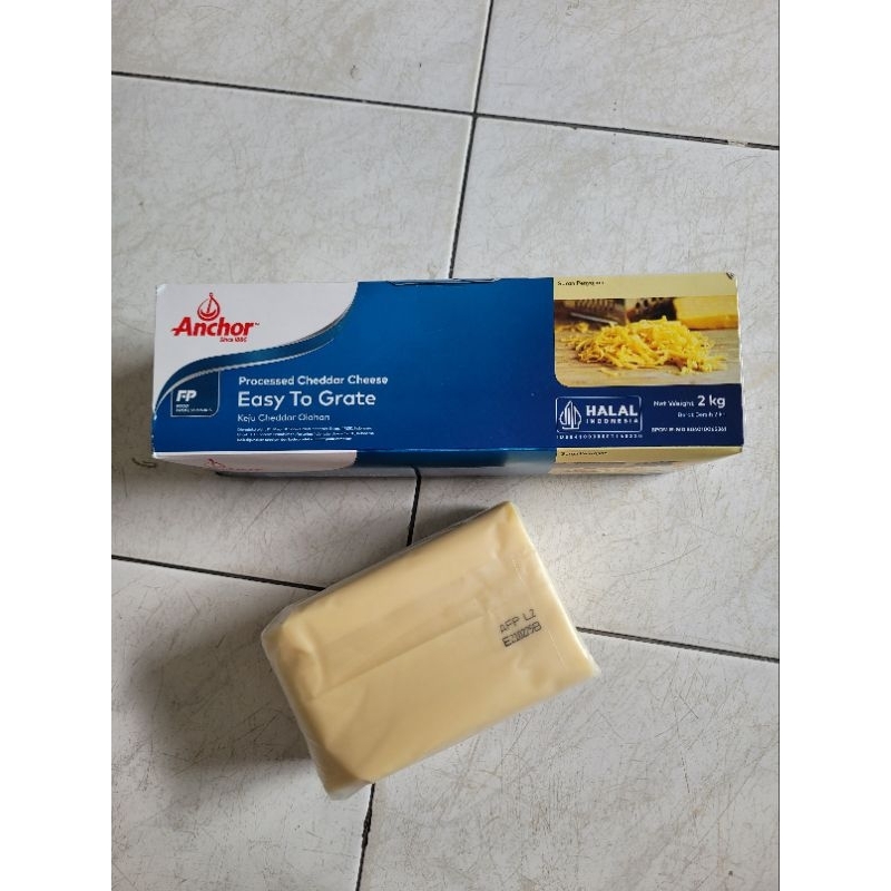 

keju anchor cheddar 1kg cheese etg repack