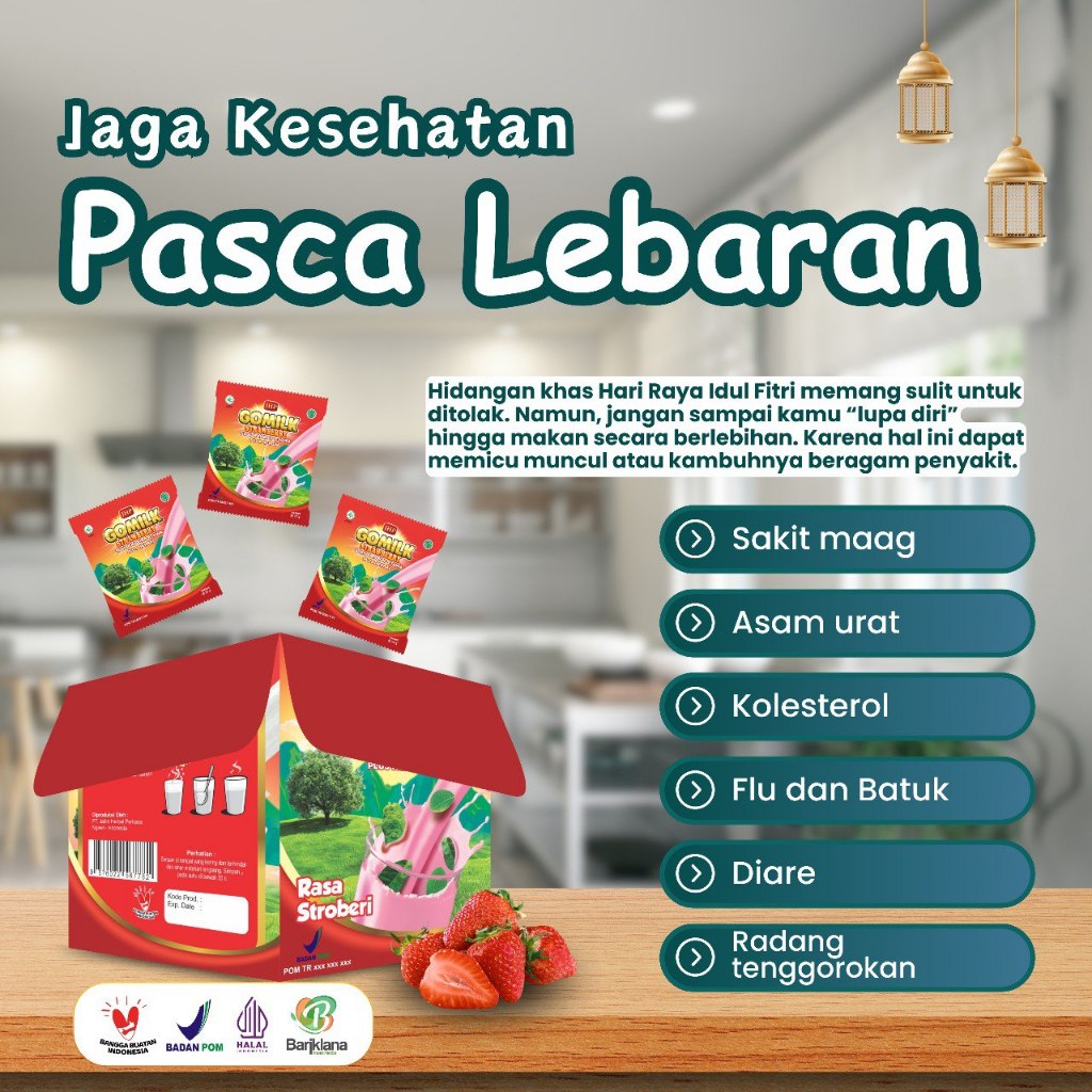 

Gomilk Sachet per Box Susu Kambing Etawa Plus Herbal Isi 40 Sachet