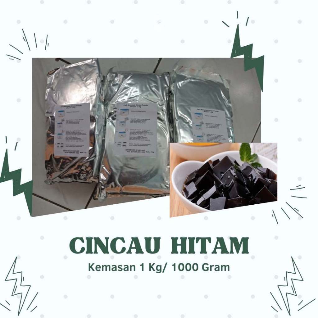 

Cincau Hitam Instan Kemasan Alumunium 1kg/1000 gram Kemasan 1Kg