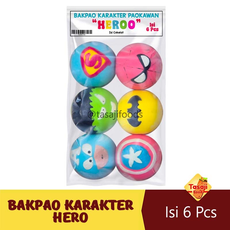 

Bakpao Karakter PaoKawan Hero, Mix Kitty, Animal, Buah ,Telur Isi 6 Pcs