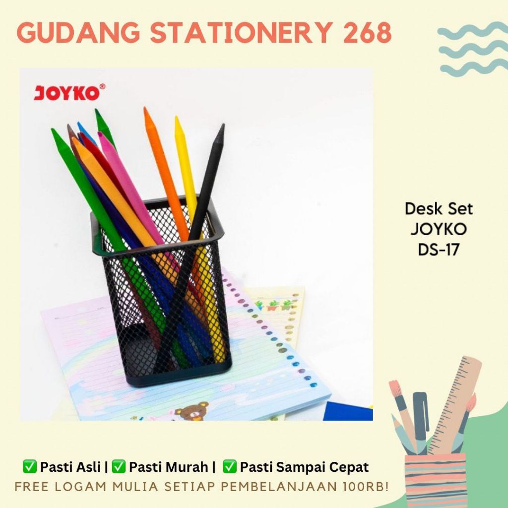 

Desk Set / Pen Holder / Tempat Alat Tulis Jaring Jala JOYKO DS-17