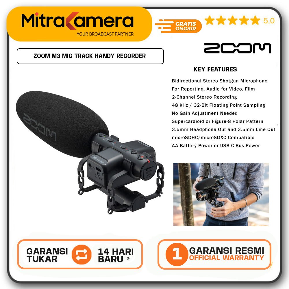 Zoom M3 Mic Track Handy Recorder