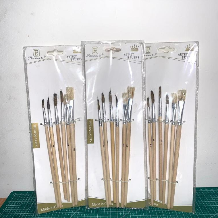 

Kuas Lukis 1 Set Impor Pan Wen Bo // Artist Brush 1 Set 6 Tipe