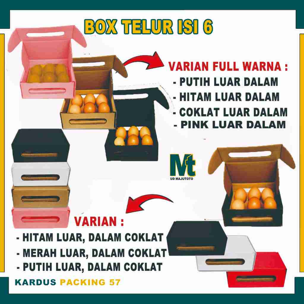 

Box Telur isi 6/Kardus/Karton/Tempat Telur