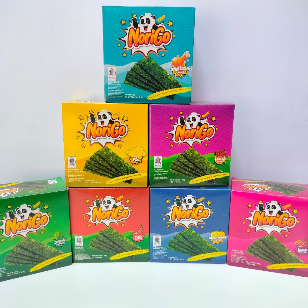 

Norigo Snack Sachet Rumput Laut 1 box isi 12 pcs