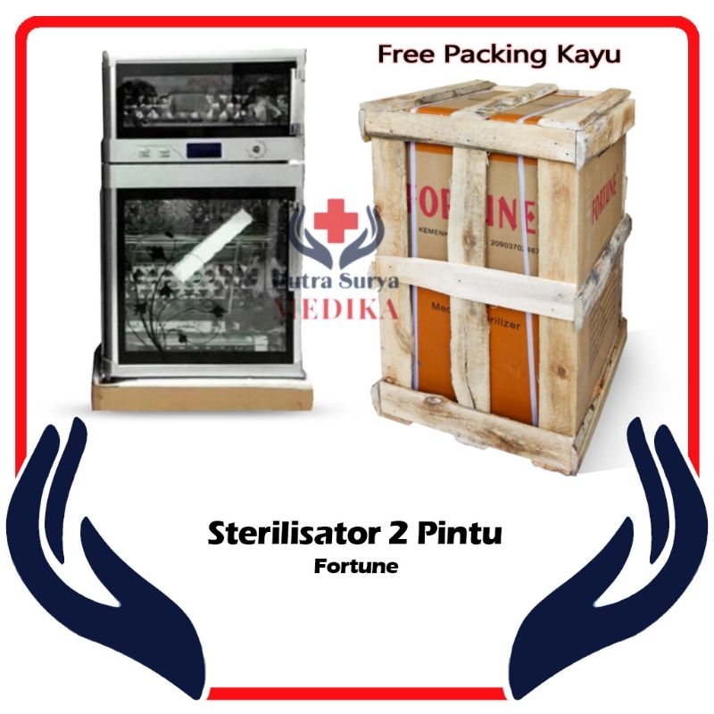 Sterilisator Kering 2 Pintu Fortune Alat Sterilizer Instrument Medis ( Packing Kayu)