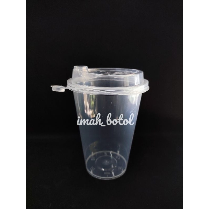 Cup plastik tebal / thinwall cup 400ml (14oz)