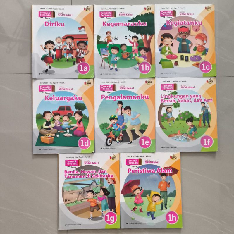 PRELOVED BUKU TEMATIK TERPADU KELAS 1 edisi revisi 2013 "Penerbit ERLANGGA"
