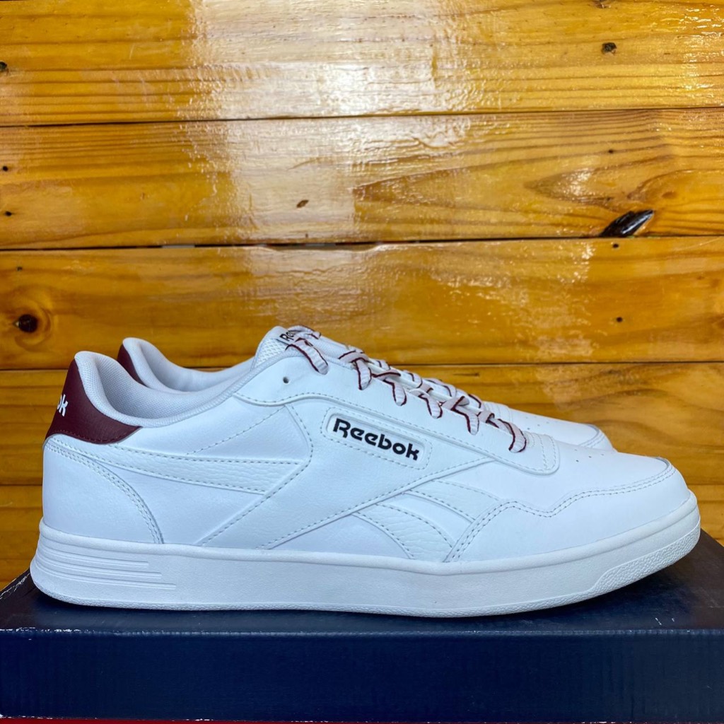 SEPATU REEBOK PRIA REEBOK COURT ADVANCE FULLWHITE MAROON CASUAL LEATHER MAN SNEAKERS