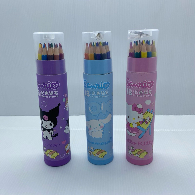 

Pensil Warna Tabung Karakter Sanrio / Pensil Warna Anak sekolah / Stationary Sanrio / Pensil warna Kuromi 18pc