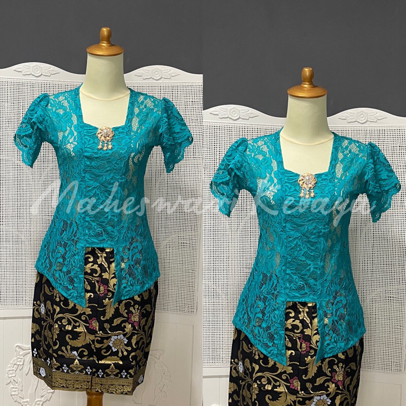 Kebaya Bali Set Brukat Lilit Tosca Rok Pendek