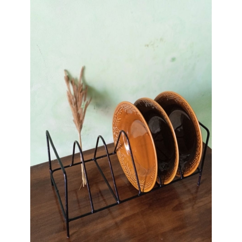 rak piring/rak tutup panci/rak serbaguna/rak aestetik/dudukan piring/tempat piring/tirisan piring