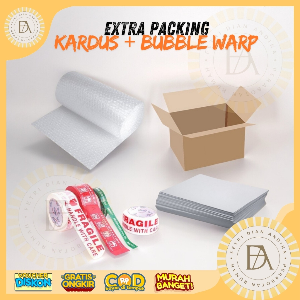 

BUBBLE + KARDUS PACKING PAKET