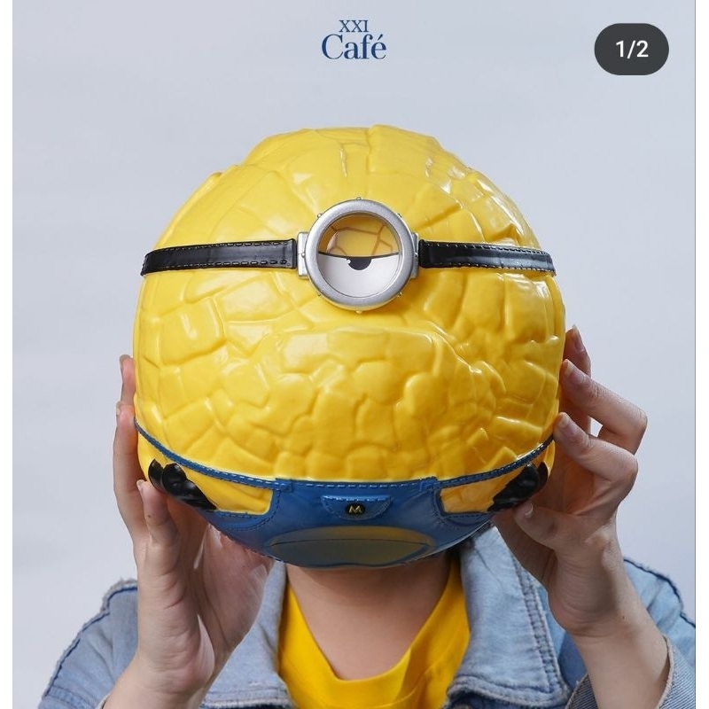 Mega minion jerry popcorn bucket official merchandise XXI cafe bioskop despicable me4
