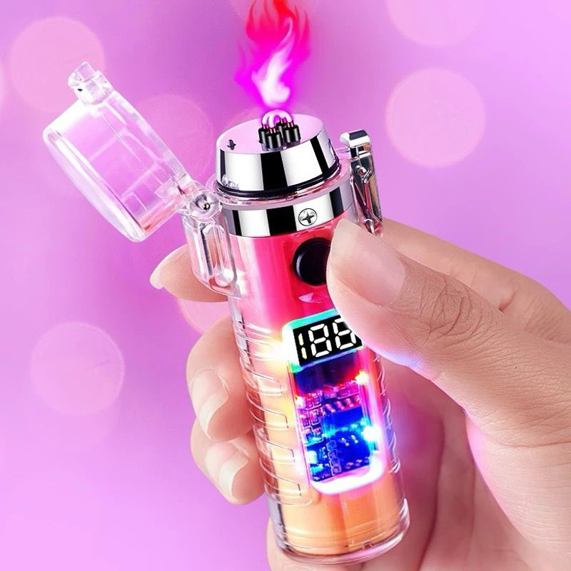 Cod,,,,Korek Api Elektrik Lampu senter Korek Api Elektrik Lighter Mini Multifungsi 2 Fungsi