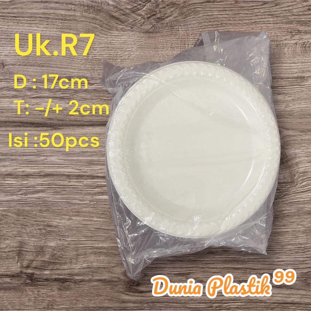 Piring Pesta Plastik, Piring Ultah, Piring Kue Ultah, Piring Plastik 100 pcs Uk 7 Sedang M Party Kue