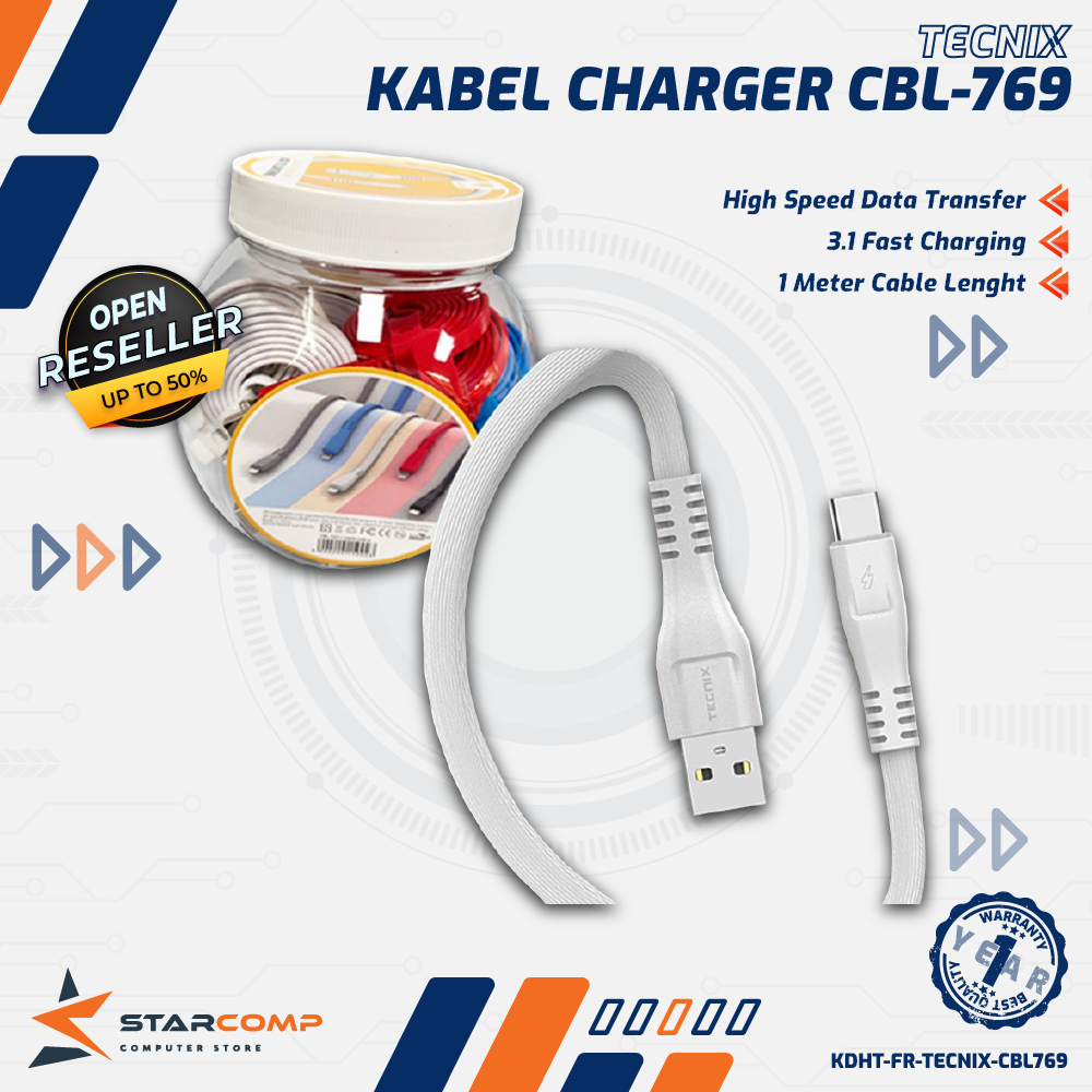 KABEL DATA TECNIX CBL-769 USB MICRO CABLE DATA FAST CHARGING 3.1A